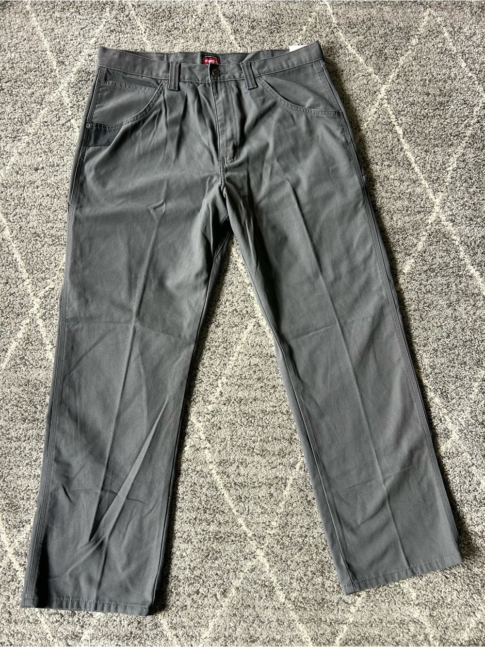 Wrangler Men's Utility Carpenter Work Pants Gray NEW